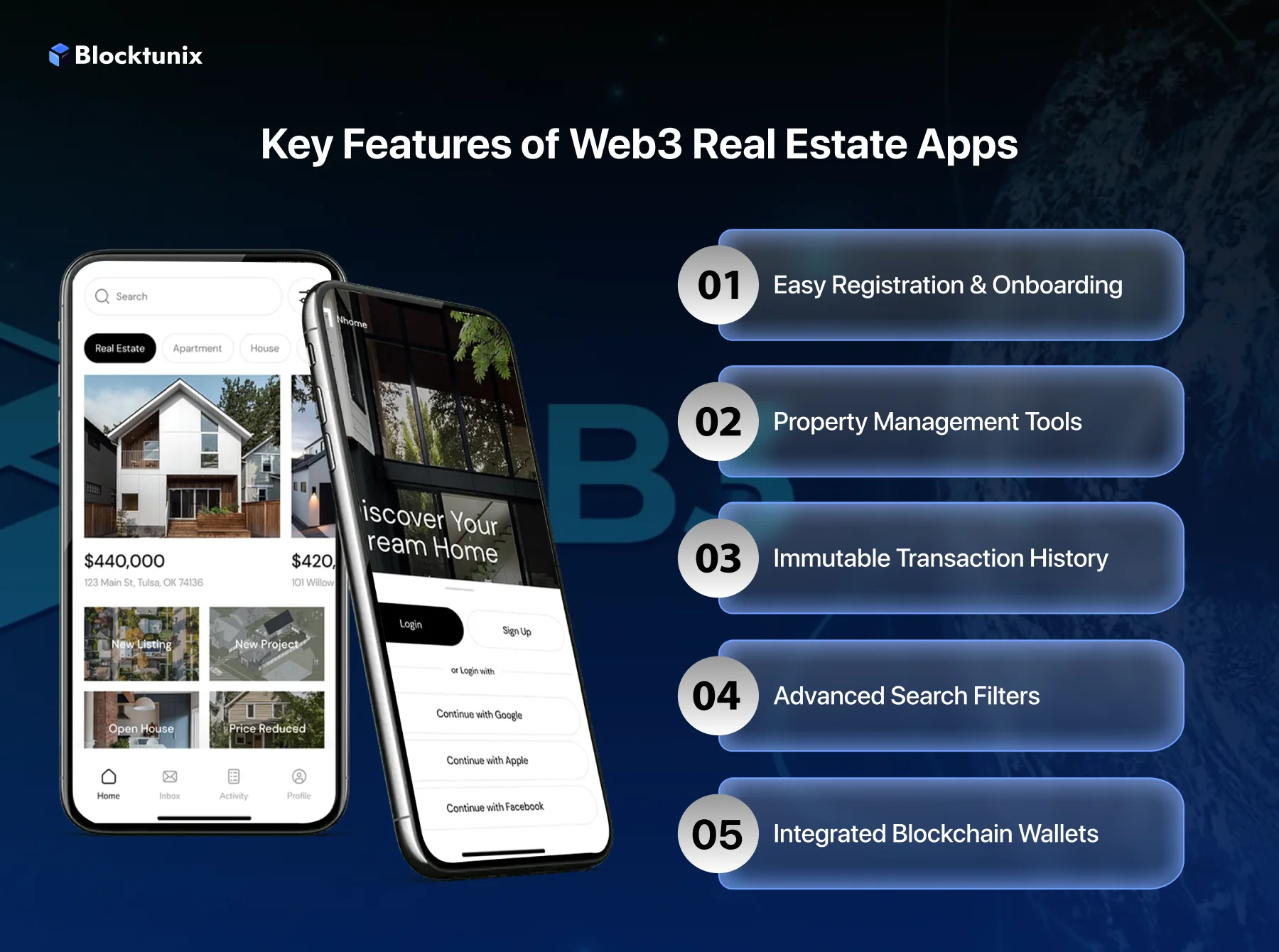 Key Features of Web3 Real Estate Apps 