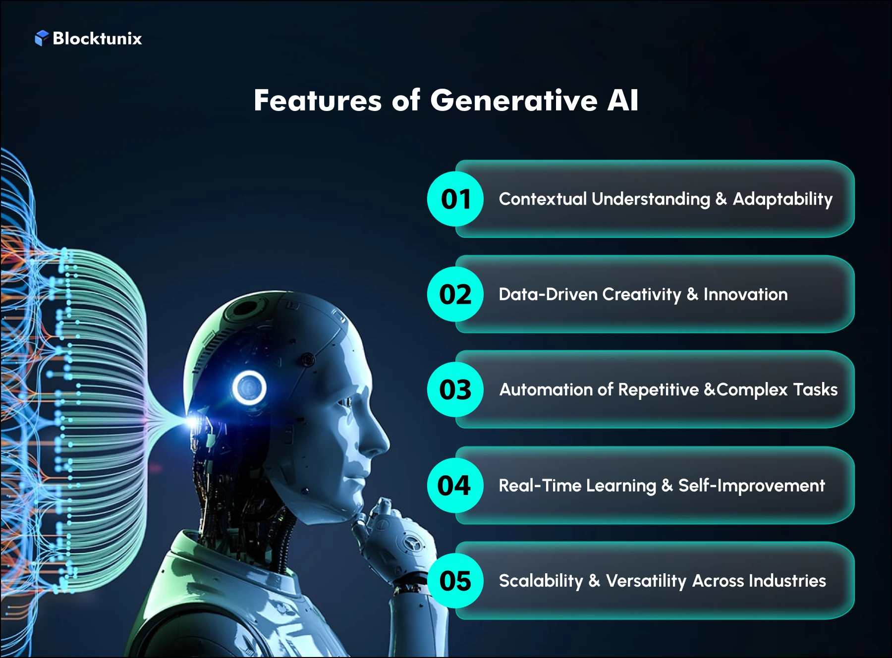 Features of Generative AI-Blocktunix